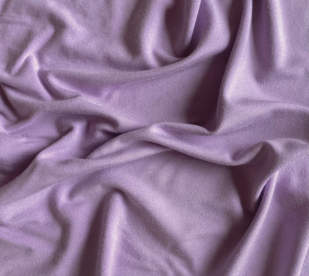 Lilac bamboo knit jersey fabric