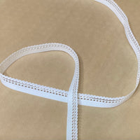 Picot Elastic in White